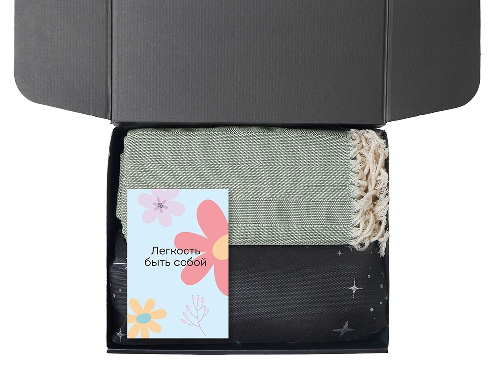 Подарочный набор Re:f. Shelter  с пледом, зеркалом, свечой и диффузором