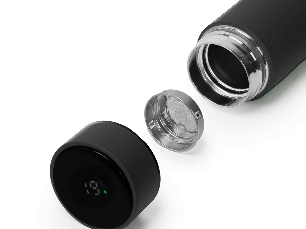 Термос MARK LED, soft touch