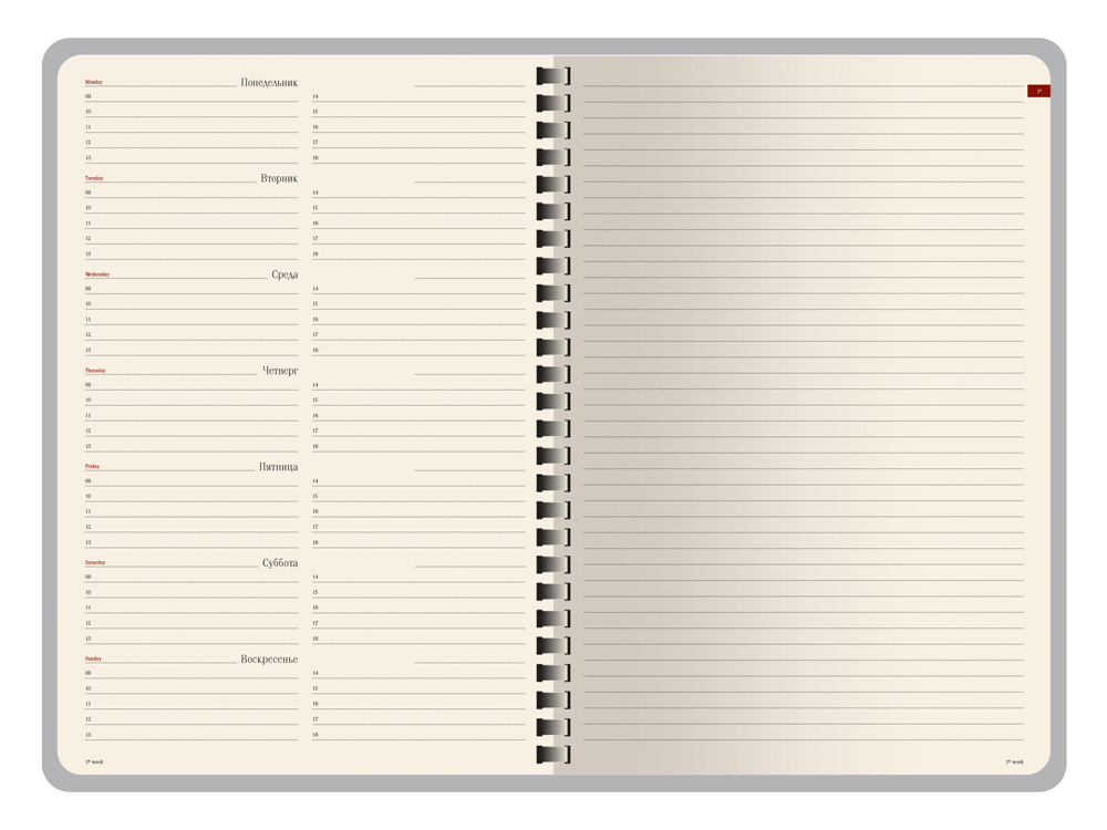 Еженедельник недатированный А5 Concept