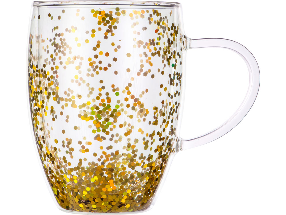 Кружка с двойными стенками с блестками Festival