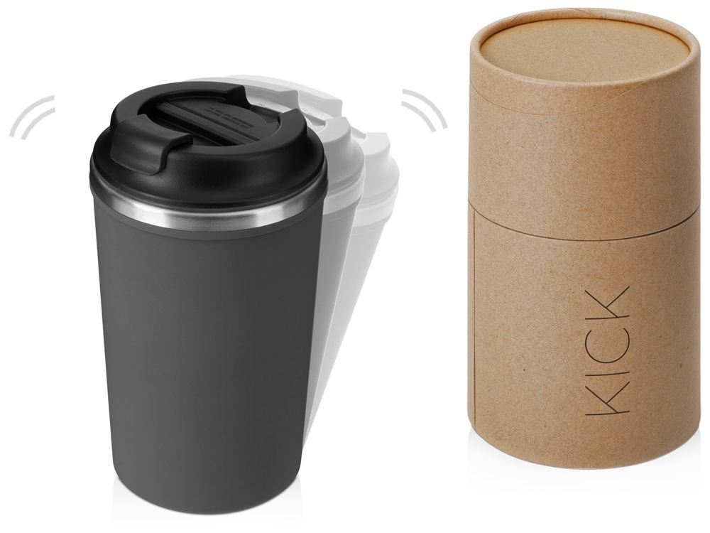 Герметичная термокружка на присоске Kick, 350 мл