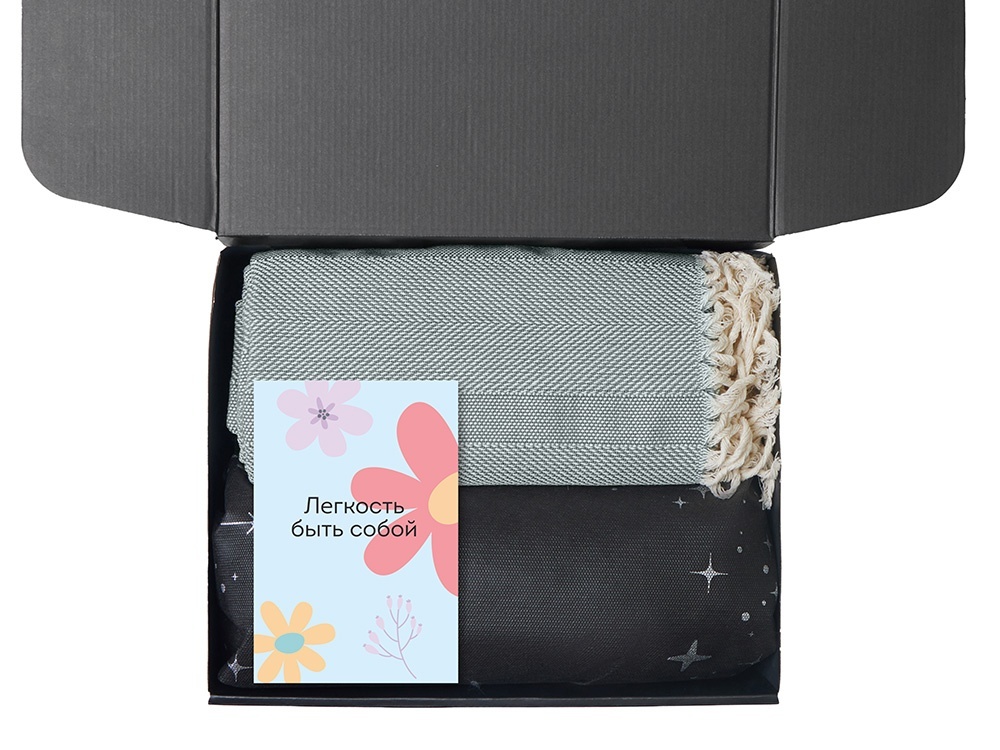 Подарочный набор Re:f. Shelter  с пледом, зеркалом, свечой и диффузором