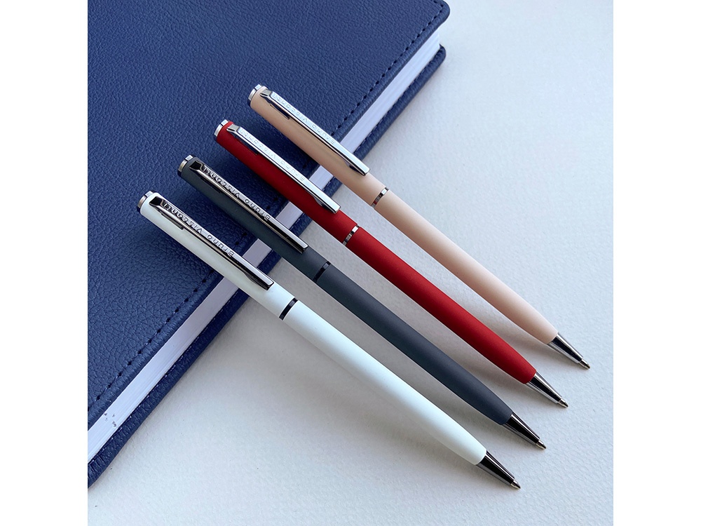 Ручка металлическая шариковая Palermo, софт-тач