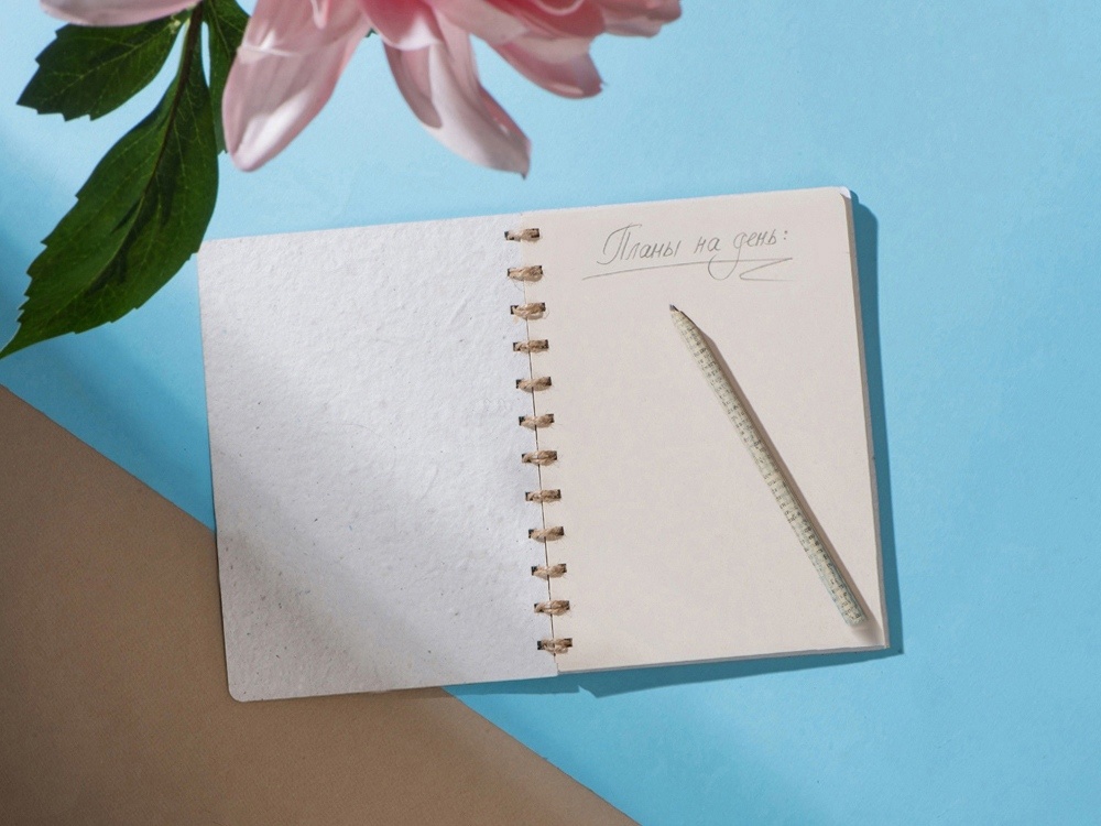 Блокнот А6 с бумажным карандашом и семенами цветов микс