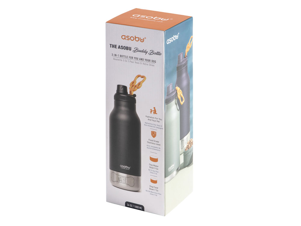 Вакуумный термос Buddy 3-в-1 со съемными мисками для питомцев, 1000 мл